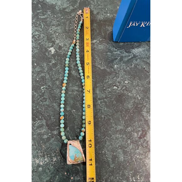 Jay King Mine Finds Sterling Silver & Turquoise Necklace – Bold Statement Pendan - Picture 3 of 7